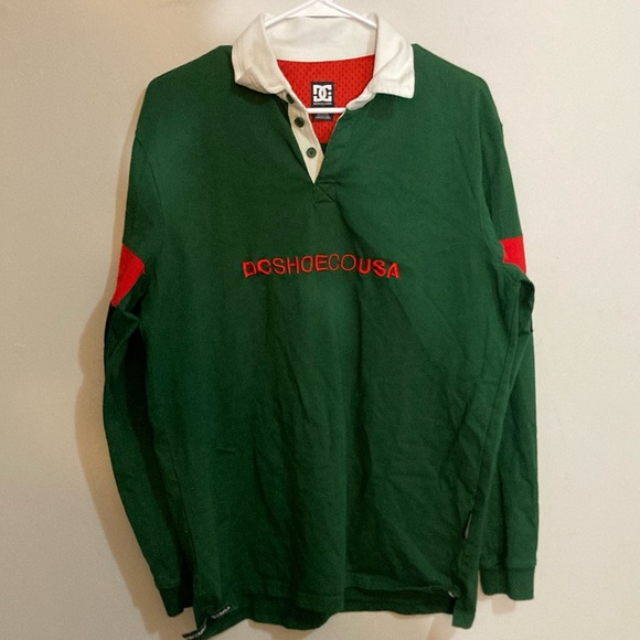 Y2K DC shoes long sleeve skate jersey Large - Picture 1 of 5